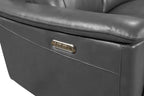 Canapé inclinable électrique en cuir véritable avec appuie-tête électriques