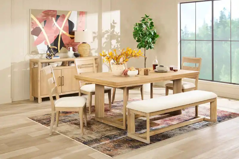 Banc de salle à manger Aspen avec siège en tissu, 64,25 po L