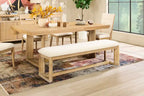 Banc de salle à manger Aspen avec siège en tissu, 64,25 po L