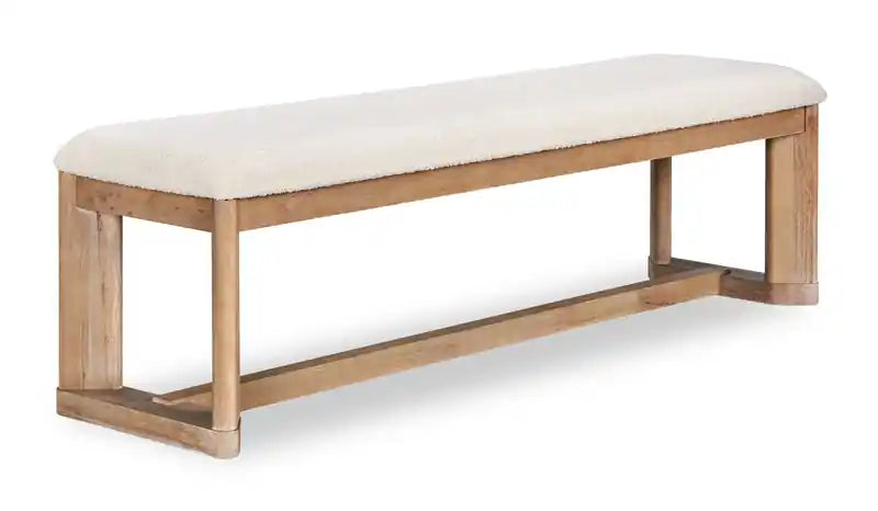 Banc de salle à manger Aspen avec siège en tissu, 64,25 po L