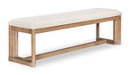 Banc de salle à manger Aspen avec siège en tissu, 64,25 po L