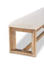 Banc de salle à manger Aspen avec siège en tissu, 64,25 po L