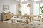 Banc de salle à manger Aspen avec siège en tissu, 64,25 po L