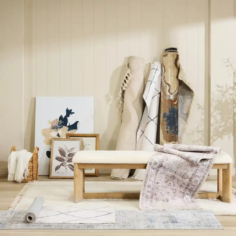 Banc de salle à manger Aspen avec siège en tissu, 64,25 po L