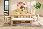 Banc de salle à manger Aspen avec siège en tissu, 64,25 po L