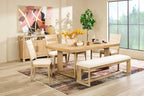 Banc de salle à manger Aspen avec siège en tissu, 64,25 po L