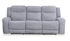 Atlantis 90 Fabric Power Reclining Sofa with USB Ports - Dove Grey