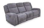 Canapé inclinable électrique en tissu 90 po avec ports USB - Gris tourterelle