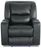 36.50 Fauteuil inclinable électrique en similicuir avec appuie-tête motorisé et deux porte-gobelets