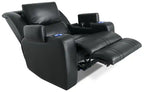 36.50 Fauteuil inclinable électrique en similicuir avec appuie-tête motorisé et deux porte-gobelets