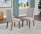 Chaise de salle à manger Cedar en tissu polyester, bois de pin