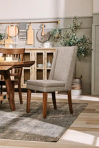 Chaise de salle à manger Cedar en tissu polyester, bois de pin