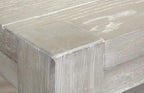 Table de canapé contemporaine en bois massif avec étagères - Gris Calico 64 po