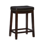 Claridge Faux Leather Backless Counter-Height Stool