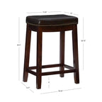 Tabouret de comptoir sans dossier en similicuir Claridge
