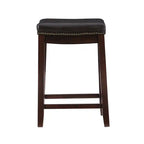 Tabouret de comptoir sans dossier en similicuir Claridge