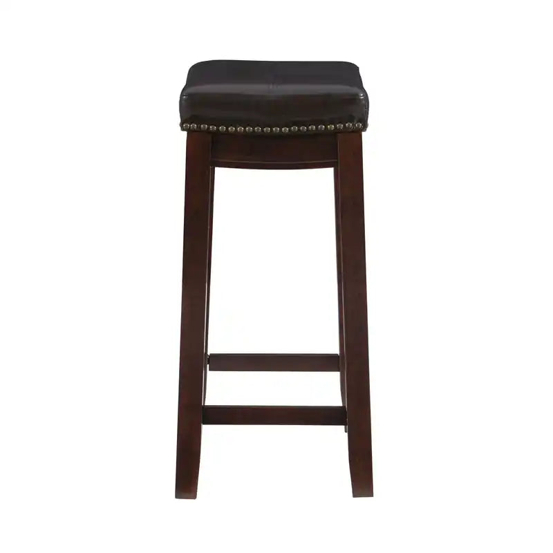 Tabouret de comptoir sans dossier en similicuir Claridge