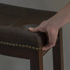 Tabouret de comptoir sans dossier en similicuir Claridge