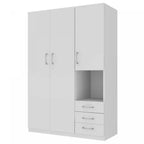 Lydia 47.2 2-doors Wooden Wardrobe Storage With Shelves And 3 Drawers