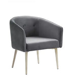 Fauteuil d'appoint velours gris