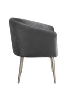 Fauteuil d'appoint velours gris
