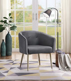 Fauteuil d'appoint velours gris