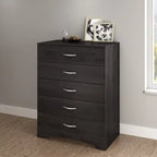 Commode 5 tiroirs - Chêne gris