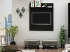 35,43 Panneau TV Mid-Century Modern avec étagère décorative supérieure