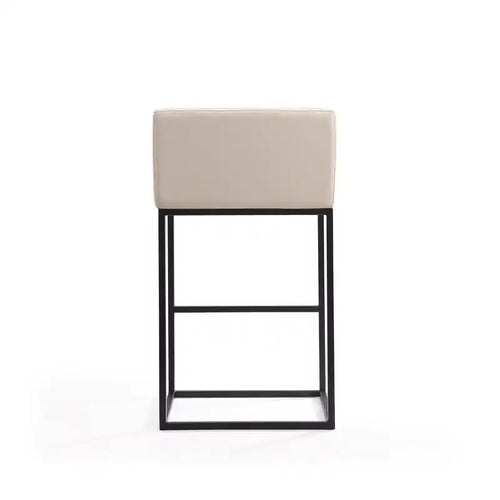Tabouret de bar 38 en métal - Crème et noir