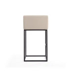 Tabouret de bar 38 en métal - Crème et noir
