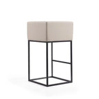 Tabouret de bar 38 en métal - Crème et noir
