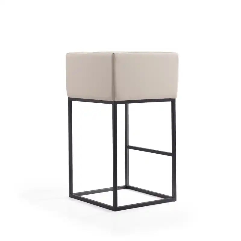 Tabouret de bar 38 en métal - Crème et noir