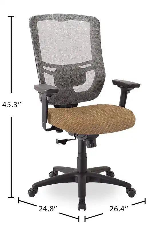 26.4 Chaise de bureau - Beige avec dossier en maille