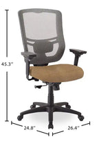 26.4 Chaise de bureau - Beige avec dossier en maille