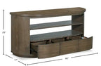 Table basse ronde moderne en bois massif de 60 cm avec rangement - Porpoise