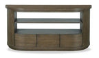 Table basse ronde moderne en bois massif de 60 cm avec rangement - Porpoise