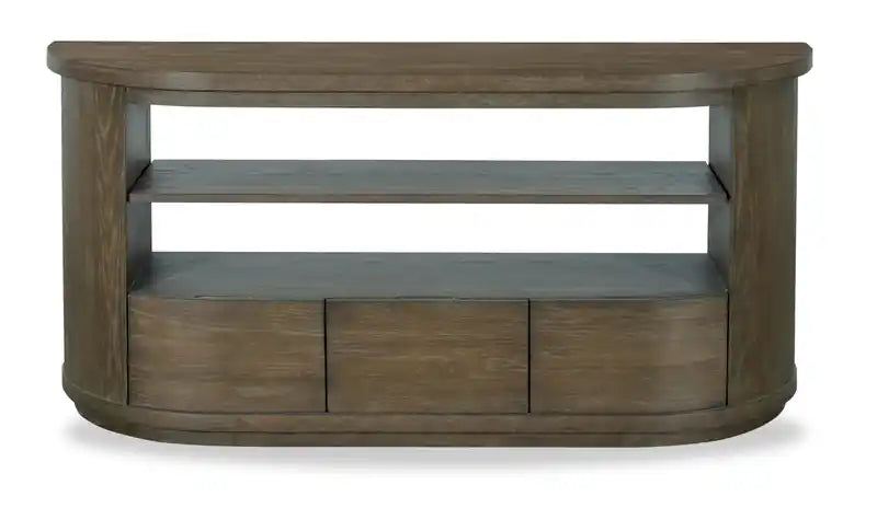Table basse ronde moderne en bois massif de 60 cm avec rangement - Porpoise