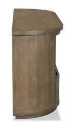 Table basse ronde moderne en bois massif de 60 cm avec rangement - Porpoise