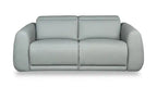 Gianna 76 Genuine Leather Power Reclining Sofa with Power Headrests and USB Ports - Spa Blue