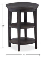 Table d'appoint traditionnelle en pin Hanson, 18 po, ronde