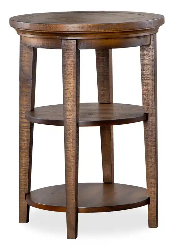 Table d'appoint traditionnelle en pin Hanson, 18 po, ronde