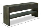 64 Table basse en bois massif moderne avec rangement - Homestead Brown