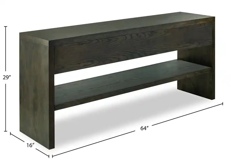 64 Table basse en bois massif moderne avec rangement - Homestead Brown