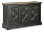 Isla Dining Server with Storage, 57.8W - Rustic Black