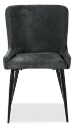 Chaise de salle à manger avec tissu aspect velours
