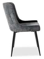 Chaise de salle à manger avec tissu aspect velours