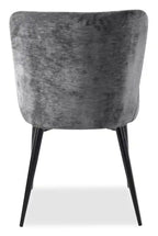 Chaise de salle à manger avec tissu aspect velours