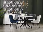 Chaise de salle à manger avec tissu aspect velours