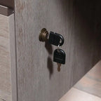 Bureau d'angle professionnel Manhattan Gate 65.98 avec 2 tiroirs - Chêne Mystic