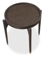Table d'appoint ronde moderne 24 po - Bouleau brun foncé